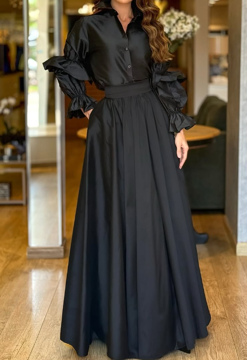 Chic Taffeta 2pc Skirt Suit