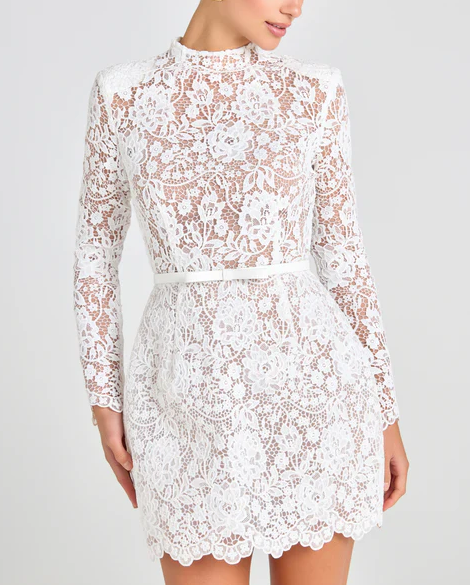 Lace Cut-out Two-piece Dress