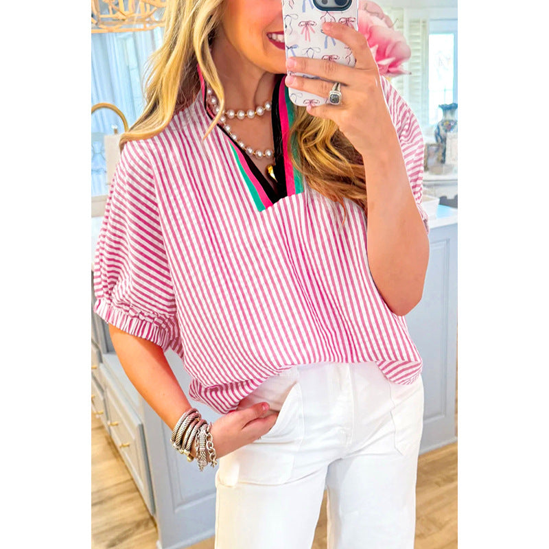 Fall Striped Blouse