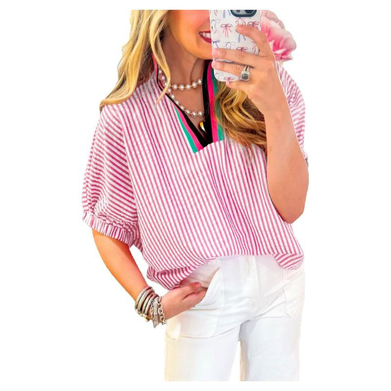 Fall Striped Blouse