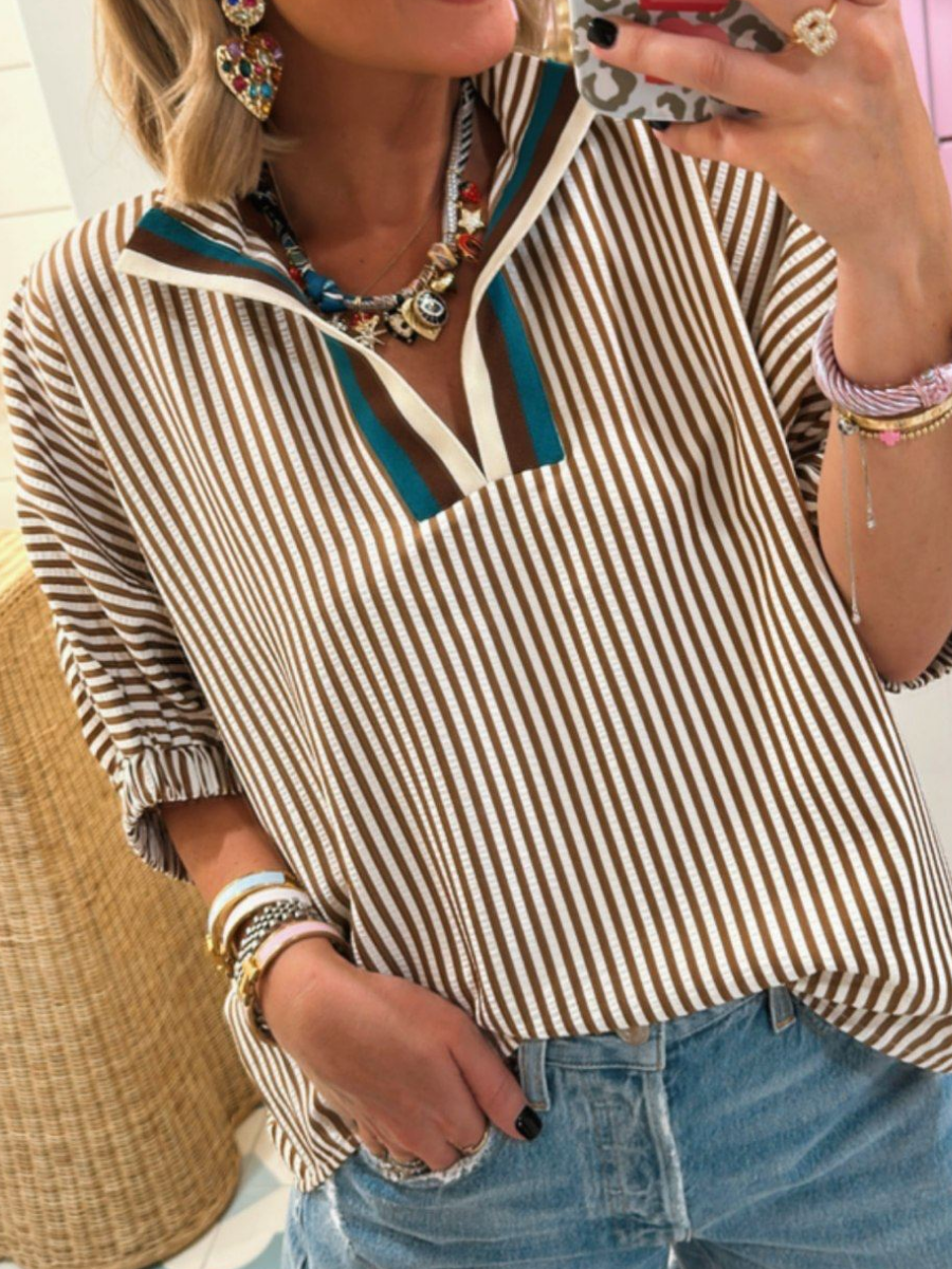 Fall Striped Blouse