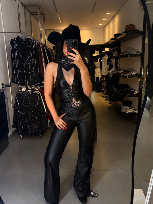 Slim-Fit Leather Suit