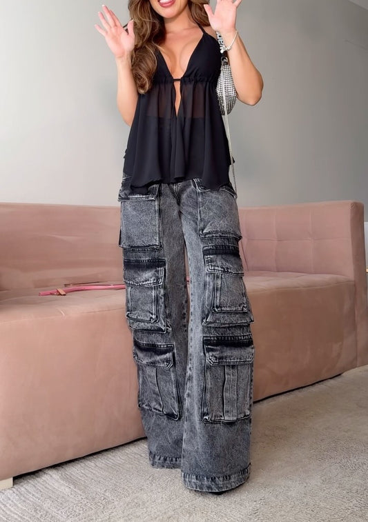 Vintage Multi-Pocket Jeans