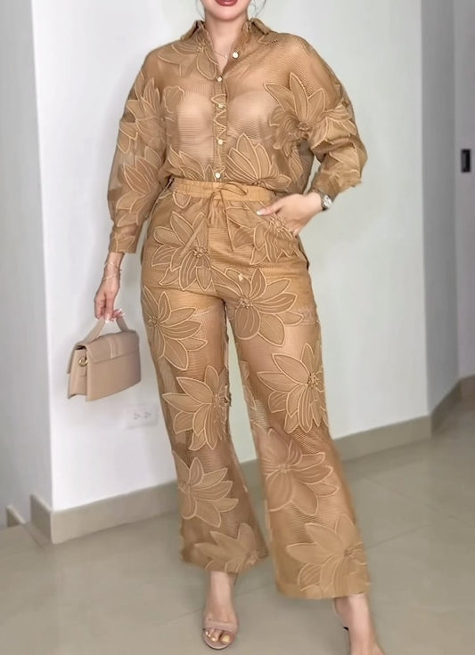Floral Embroidered Set