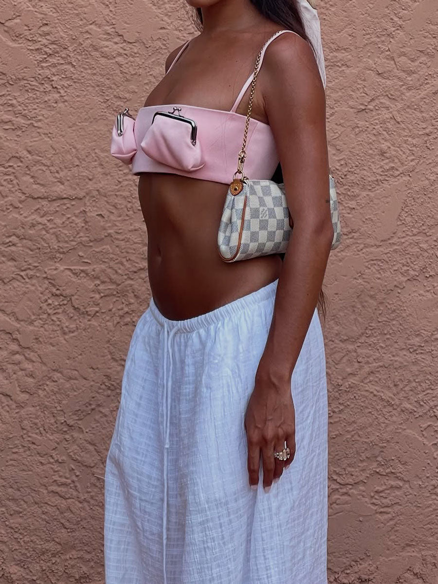 Two Straps Bandeau Crop Top