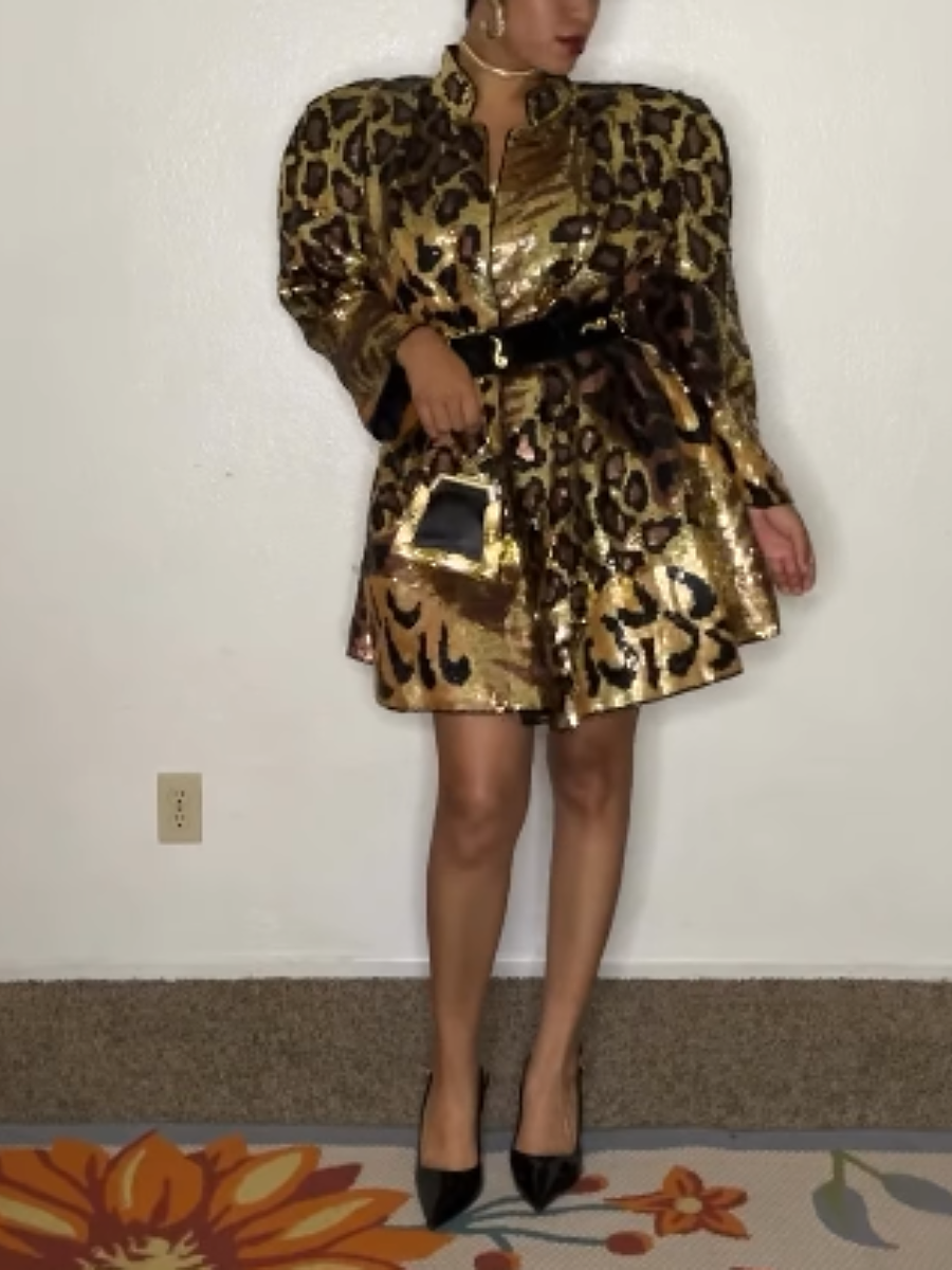 Sequined Long Jacket