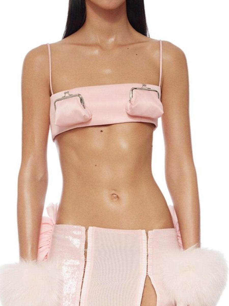 Two Straps Bandeau Crop Top