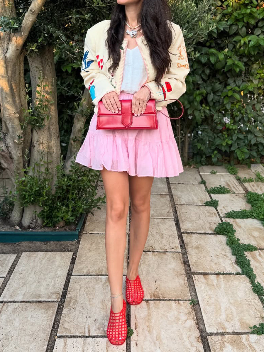 Casual Embroidered Short Jacket