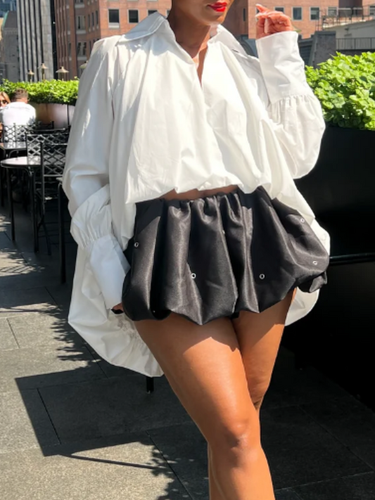 Solid Color Shirt Top