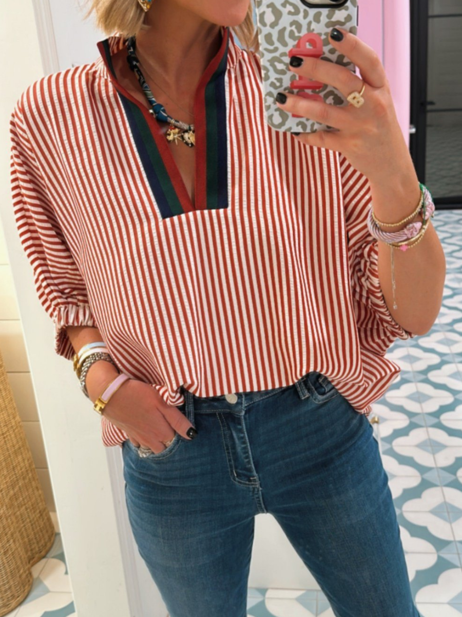 Fall Striped Blouse