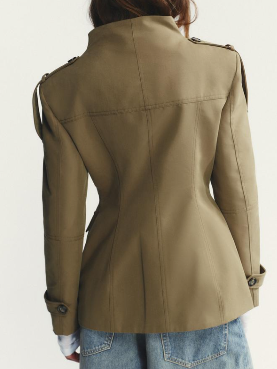 Slim Fit Button Jacket