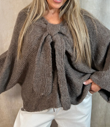 Chic Knit Bow Jumper