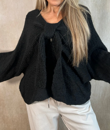 Chic Knit Bow Jumper