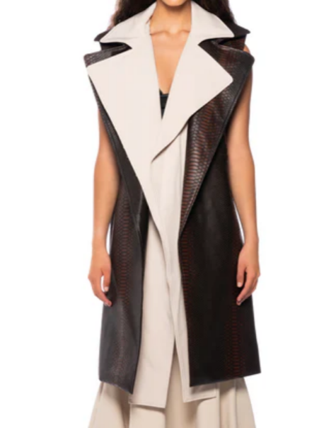 Double Collar Vest Coat
