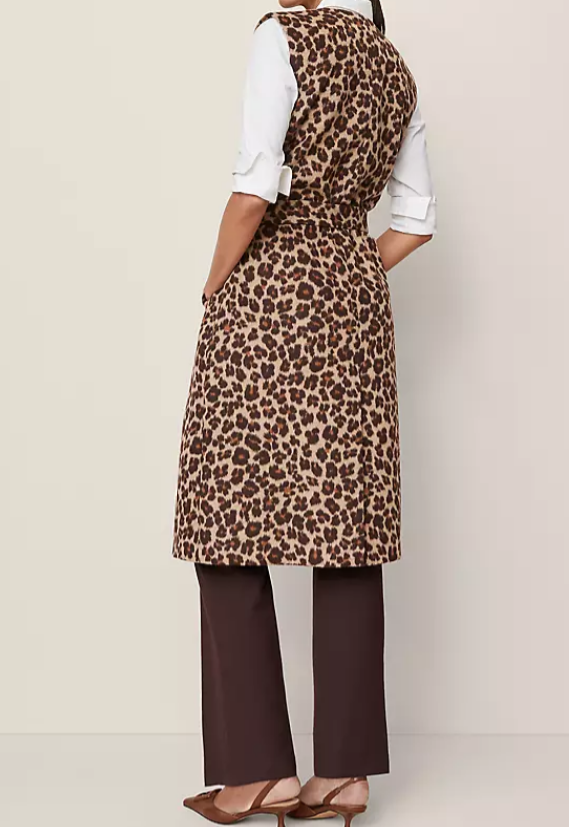 Leopard Long Vest Jacket